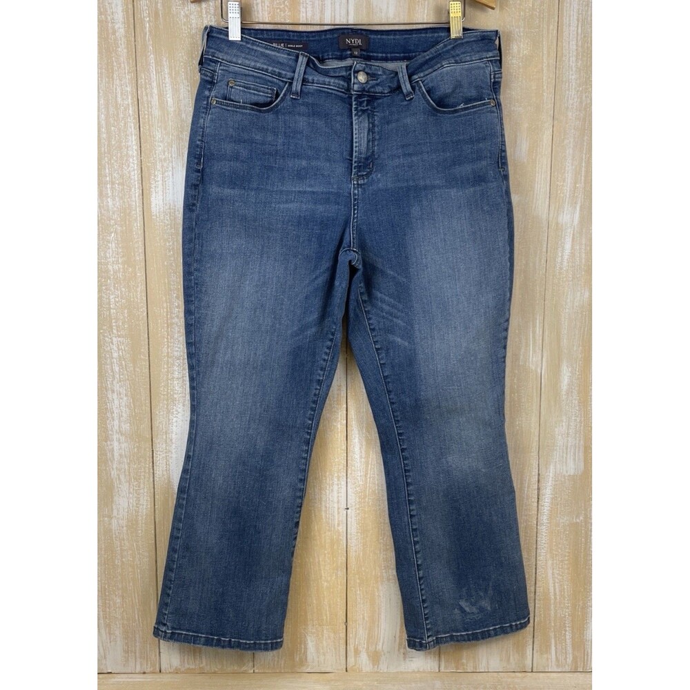NYDJ Jeans Women's Billie Ankle Boot Cut Size 12 Blue Jeans Lift Tuck *read